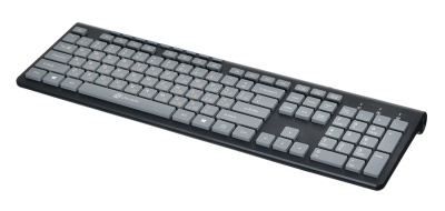Клавиатура Оклик 480M черный/серый USB slim Multimedia