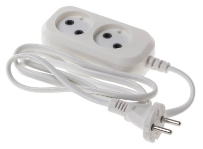 Сетевой удлинитель Buro BU-PSL2.1/W 1.5м (2 розетки) белый (пакет ПЭ)