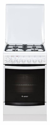 Плита Комбинированная Gefest ПГЭ 5102-03 0023 белый (металлическая крышка) реш.чугун