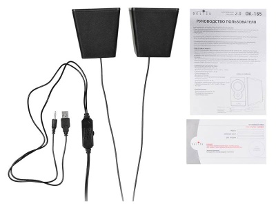 Колонки Оклик OK-165 2.0 черный 6Вт