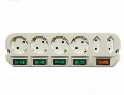 Сетевой удлинитель Most A16 3м (6 розеток) белый (пакет ПЭ)
