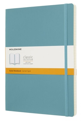 Блокнот Moleskine CLASSIC SOFT QP621B35 XLarge 190х250мм 192стр. линейка мягкая обложка голубой