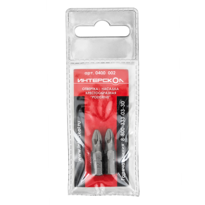 Бита ''Pozidriv'' РZ2 25 мм (2шт)