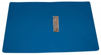 Папка метал.зажим Бюрократ -PZ05CBLUE A4 пластик 0.5мм торц.наклейка синий