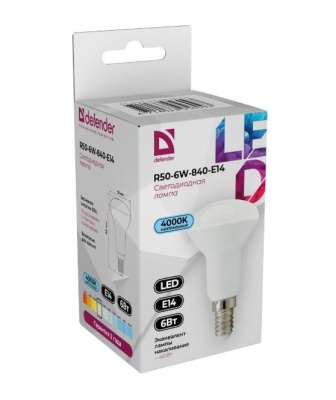 Defender Лампочка светодиодная R50-6W-840-E14 рефлектор, 4000 К, нейтральный белый