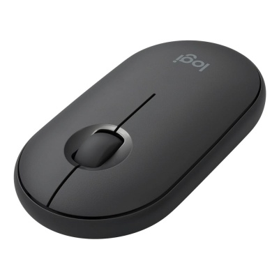 Мышь Logitech Pebble M350 графитовый оптическая (1000dpi) silent беспроводная BT/Radio USB для ноутбука (3but)