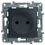 ETIKA Розетка 2К на винтах, защ. шт., антрацит Legrand 672634