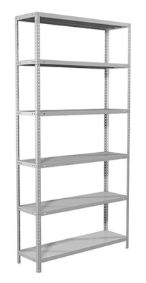 Стеллаж Практик MS пол.:6 единая 2000х1000х300мм серый (S24199163602)