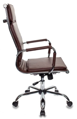Кресло руководителя Бюрократ Ch-993 коричневый искусственная кожа крестовина металл хром