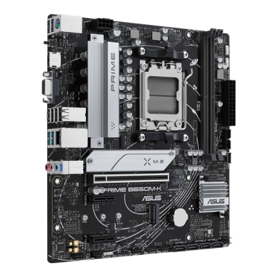 Материнская плата ASUS PRIME B650M-K, Socket AM5, B650, 2*DDR5, HDMI+VGA, 4xSATA 6+ RAID, 2xM2,  USB 3.2, USB 2.0, mATX; 90MB1F60-M0EAY0 (PRIME B650M-K)