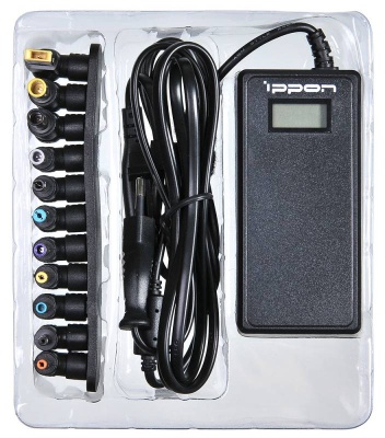 Блок питания Ippon D90U автоматический 90W 15V-19.5V 11-connectors 4.5A 1xUSB 2.1A от бытовой электросети LСD индикатор