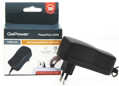 Блок питания GoPower PowerTech 1000 универсальн. импульсный (1/100) Блок питания GoPower PowerTech 1000 (00-00015335)