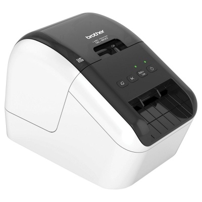 Термопринтер Brother QL-800 (для печ.накл.) стационарный серебристый/черный
