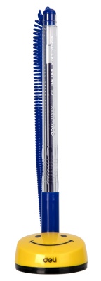Ручка шариковая Deli E6793BLUE на подставке 0.5мм синие чернила