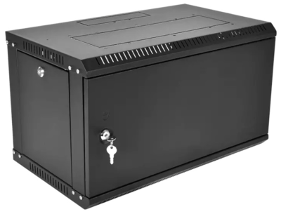 ЦМО Шкаф телекоммуникационный настенный разборный ЭКОНОМ 6U (600 ? 520) дверь металл, цвет черный (ШРН-Э-6.500.1-9005)