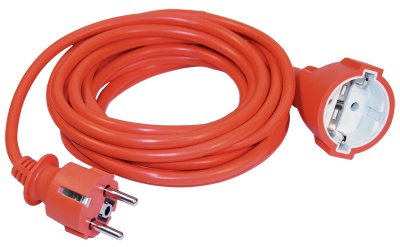 Iek WUP10-10-K09-N Шнур УШ-01РВ оранж. с вилкой и розеткой 2P+PE 3х1,0/10метров ИЭК