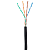 Кабель NETLAN U/UTP 4 пары, Кат.5e (Класс D), 100МГц, одножильный, BC (чистая медь), внешний, PE до -40C, черный, 305м