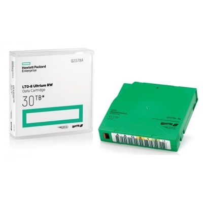 HPE Ultrium LTO8 30TB bar code non custom labeled cartridge 20 pack (for libraries & autoloaders; incl. 20 x Q2078L) analog Q2078AL (Q2078AN)