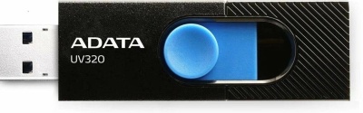 Флеш накопитель 32GB A-DATA UV320, USB 3.2, черный/голубой