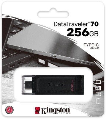 Kingston USB Drive 256GB DataTraveler 70 OTG USB Type-C