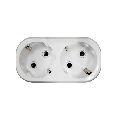 Тройник на 2 гнезда с заземлением 16А