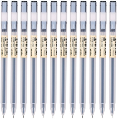 Ручка гелев. Deli A119-BK прозрачный черн. черн. линия 0.5мм