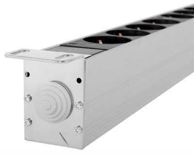 Вертикальный блок розеток Rem-16 с авт. 16 А, 20 Schuko, 16 A, алюм., 33-38U, колодка (R-16-20S-A-1420-K)