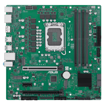 Материнская плата ASUS PRO Q870M-C-CSM LGA1851 mATX 4хDDR5 2хPCIEx16 PCIEx1 2xM.2 USB-C DP HDMI GLAN
