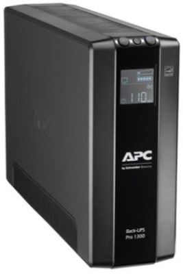 Источник бесперебойного питания Back-UPS Pro BR 1300VA, 780 Вт, ЖК-интерфейс, автоматическое регулирование напряжения, защита от перенапряжения линий Ethernet и DSL / Fax / Modem, USB или последовательное соединение, резервный аккумулятор 6 розеток IEC320