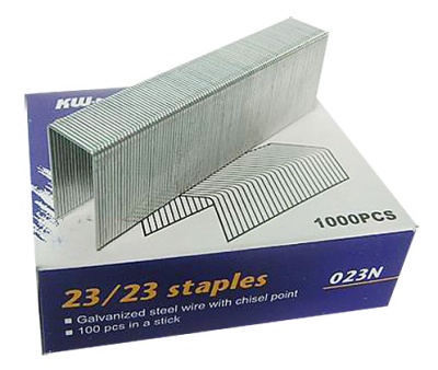 Скобы для степлера 23/23 Kw-Trio 023N оцинкованные кор.карт. (упак.:1000шт.)