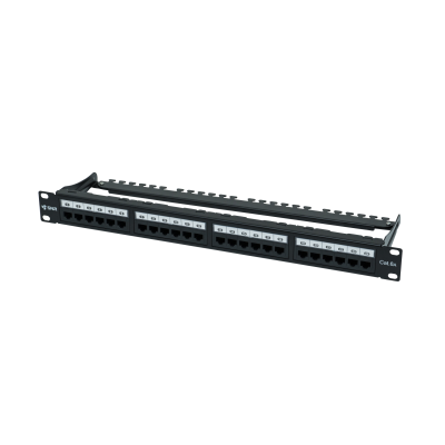 Коммутационная панель SNR, 19" неэкранированная, 1U, 24 порта, cat.6А, горизонтальная заделка
