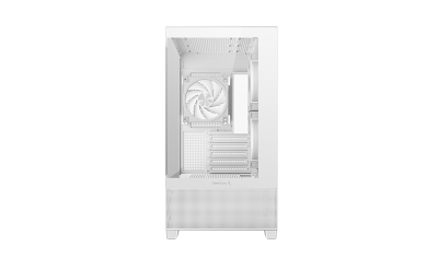 корпус Deepcool CG380 3F WH без БП, боковое окно (панорама), 3x120mm ARGB PWM вентилятора, белый, mATX