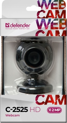 Камера Web Defender G-Lens C-2525HD черный 2Mpix (3000x4000) USB2.0 с микрофоном
