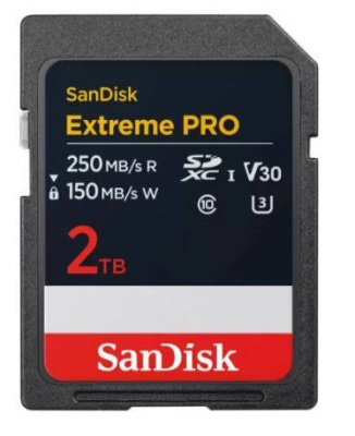 Флеш карта SDXC 2TB SanDisk Extreme Pro UHS-I Class 3 (U3) V30 200/140 MB/s <SDSDXXD-2T00-GN4IN>