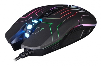 Мышь A4Tech X77 черный оптическая (2400dpi) USB (8but)
