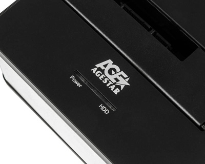 Док-станция для HDD AgeStar 3UBT7 SATA III пластик/алюминий серебристый 1