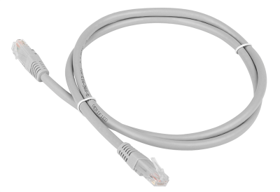 Патч-корд TWT UTP кат.6, с заливными колпачками, 7.0 м, серый (TWT-45-45-7.0/6-GY)