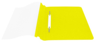 Папка-скоросшиватель Бюрократ Люкс -PSL20A5YEL A5 прозрач.верх.лист пластик желтый 0.14/0.18