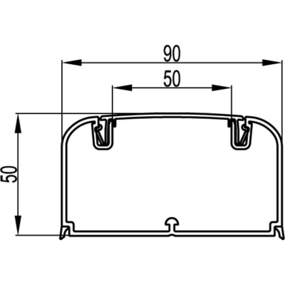 Dkc 09501 Кабель-канал 90 х 50 мм, с фронтальной крышкой ( 2 метра)