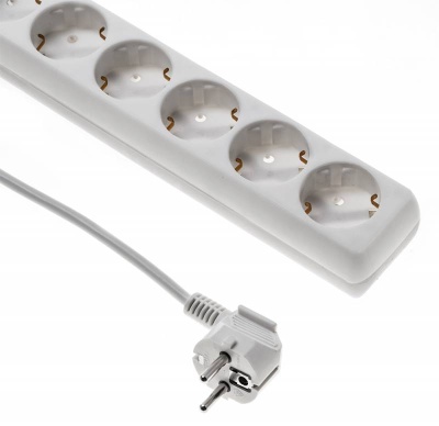 Сетевой фильтр Buro 600SH-16-1.8-W 1.8м (6 розеток) белый (коробка)