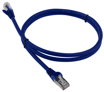 Патч-корд LANMASTER LSZH FTP кат.6, 1.0 м, синий (LAN-PC45/S6-1.0-BL)
