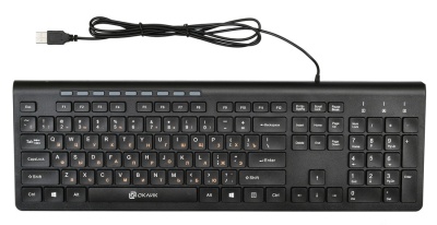 Клавиатура Оклик 480M черный/черный USB slim Multimedia