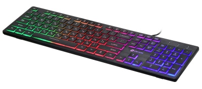 Клавиатура Оклик 550ML черный USB slim Multimedia LED
