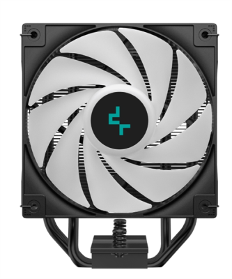 Кулер для процессора DEEPCOOL AG400 DIGITAL BK ARGB LGA1700/1200/115X/AM5/AM4 (9шт/кор, TDP 220W, PWM, ARGB Fan 120mm, 4 тепл. трубки, черный) RET (AG400 DIGITAL BK ARGB)