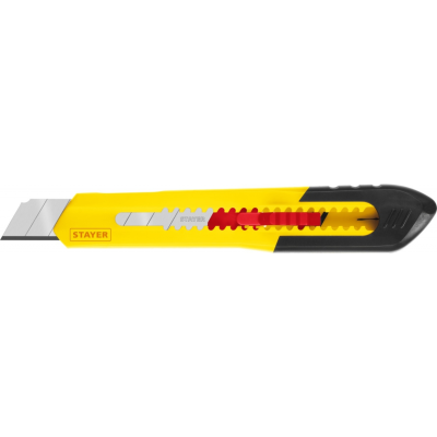 Нож STAYER из АБС пластика QUICK-18, сегмент. лезвия 18 мм