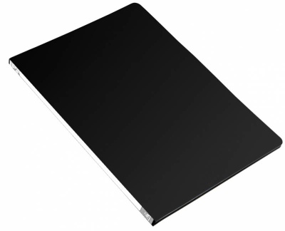 Папка метал.пруж.скоросш. Бюрократ -PZ05PBLCK A4 пластик 0.5мм торц.наклейка черный