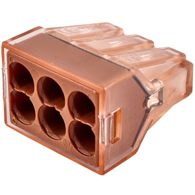 Клемма соединительная  6-контактная Elеctrodeel ED 773-606, сечение 1,5-4,0 мм2, 32А/400В (упаковка 50 штук)