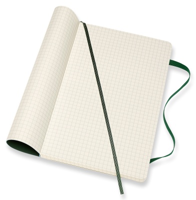 Блокнот Moleskine CLASSIC SOFT QP617K15 Large 130х210мм 192стр. клетка мягкая обложка зеленый