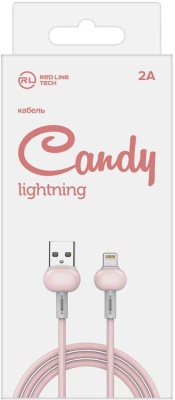 Кабель Redline Candy УТ000021991 Lightning (m) USB A(m) 1м розовый