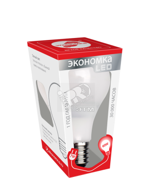 Лампа светодиодная LED А60 7Вт Е27 230v 4500K (Пластиковый корпус) 600лм